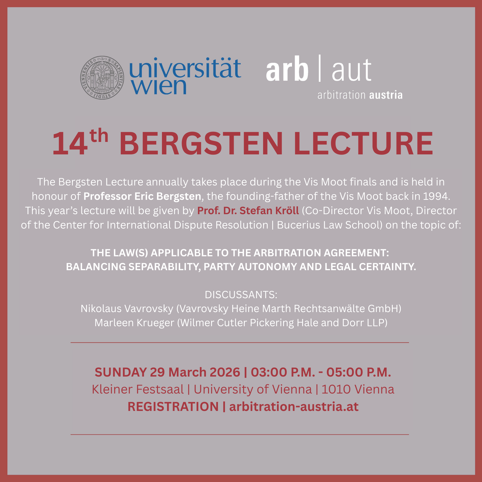 14 th Bergsten Lecture Sujet Final